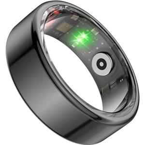 ASHATA Smart Ring Fitness Tracker, IP68 Impermeabile Indossabile NFC Smart Ring Monitoraggio del Sonno Monitoraggio della Temperatura Corporea Pedometro Anello di Monitoraggio Pagina