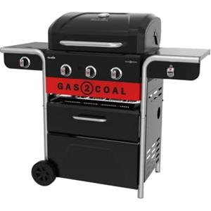 Char-Broil Barbecue Ibrido Gas-Carbone Gas2Coal 2.0 3B - Superficie di Cottura 62x43 cm