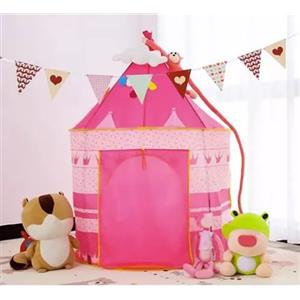 KRUZZEL Tenda giocattolo per bambini, casetta per giocare a forma di castello principessa, colore rosa