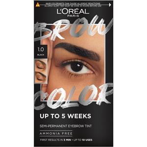 L'Oréal Paris Brow Color Kit - Colorazione Semipermanente per Sopracciglia Nera, Senza Ammoniaca, Applicazione Veloce