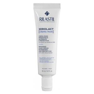 Rilastil Xerolact Crema Mani Nutriente e Protettiva 30ml - Riparazione e Idratazione per Pelle Secca e Screpolata