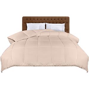 Utopia Bedding Piumino 135 x 200 cm, Piumone Leggero per Letto Singolo, 100% Imbottitura in Fibra Cava, Trapunta in Microfibra per Tutte le Stagioni (Beige)