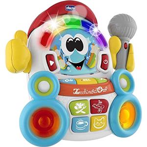 Chicco - Songy Il Cantante, Gioco Musicale Elettronico con Microfono, 3 Modaità di Gioco, Disco Radio, Registra Una Canzone, Karaoke, 3-6 Anni, Multicolore