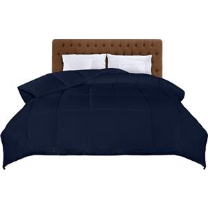 Utopia Bedding Piumino 135 x 200 cm, Piumone Leggero per Letto Singolo, 100% Imbottitura in Fibra Cava, Trapunta in Microfibra per Tutte le Stagioni (Blu Navy)