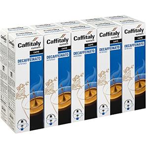 Caffitaly System, 100 Capsule Caffè Decaffeinato Intenso, per Macchine Originali Caffitaly, con Note Aromatiche di Frutta Secca, Arabica e Robusta, Intensità 8/10, Tostatura Media