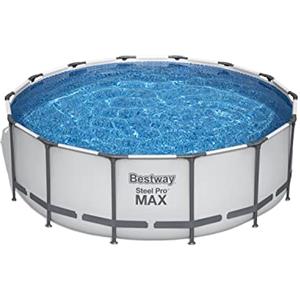 Bestway 5612X-5 Set Piscina Fuori Terra Steel Pro MAX Rotonda da 427x122 cm