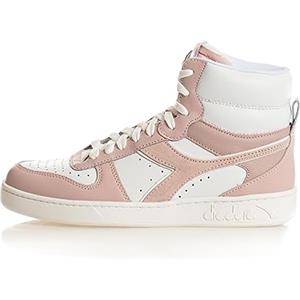 Diadora Magic Basket Mid Leather Wn, Scarpe da Ginnastica Donna, White/Peach Whip, 36 EU