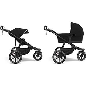 Thule, Urban Glide 2 + Bassinet, Passeggino Da Jogging Con Culla, Melange Grigio, U, Unisex-Adult