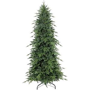 Giulia Grillo Albero di Natale Slim 180cm, 2054 Rami, Albero di Natale Slim Luxury Realistico, Facile da Montare, Folto, PE/PVC, Verde