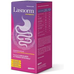 VENEXTRA LASNORM - Lassativo Naturale con Prebiotici - Integratore Regolarità Intestinale e Transito con Senna, Frangula, Prugna e Inulina - Soluzione Orale 220 ml - Senza Glutine