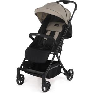 Foppapedretti Passeggino Compatto Voilà, per bambini 0-22 Kg (0-4 anni), Chiusura ad 1 mano, Self-Standing, Schienabile Regolabile, Trasportabile, Porta Oggetti, Telaio in Alluminio, Sabbia
