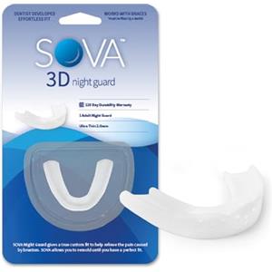 SOVA Night Guard 3D Bite - sottile 1,6 mm - adattamento su misura - protegge dal digrignare e premere notturno dei denti - inodore e insapore - rimodellabile fino a 20 volte - non tossico