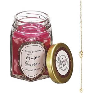 The concept factory - Candela profumata in vasetto con gioielli a sorpresa, fragola dolce