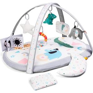 Lupantte 7 in 1 Palestrina Evolutiva Neonato Multiattivita,2 Pastiglie Sostituibili Bambini con 6 Giochi Educativi,Antiscivolo più Spesso, Regalo