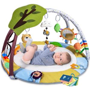 Lupantte Palestrina Neonato Multiattivita,Palestrine Neonato con 9 Giocattoli,Palestrina Evolutiva Neonato 2 Giocattoli per Dentizione a Sonaglio, Palestrina Bambini Tummy Time,Antiscivolo Addensato