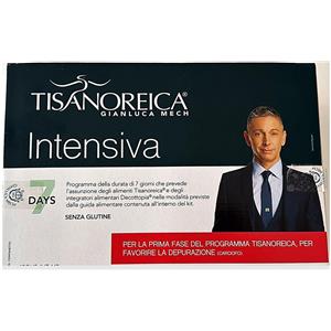 GIANLUCA MECH Tisanoreica Kit Intensiva 7 Giorni - 20 Bevande, Shaker, Guida Alimentare e Integratori Decottopia