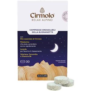 Zuccari Cirmolo Buonanotte - Integratore con Melatonina, Lavanda, Valeriana, Camomilla e B6 - 30 Compresse Orosolubili