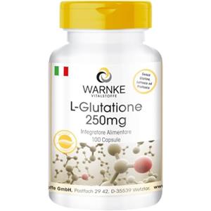 WARNKE VITALSTOFFE L - Glutatione 250mg - 100 capsule pure | Warnke Vitalstoffe - Qualità da farmacia tedesca