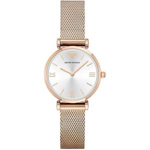 Emporio Armani Orologio donna, movimento a due lancette, cassa in acciaio inossidabile oro rosa 32 mm con bracciale in acciaio inossidabile, AR1956