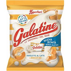 Sperlari Galatine - Caramelle al Latte e Biscotto, Busta di Tavolette al Latte - Sacchetto da 115g