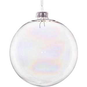 Magie di Natale Palline per albero di Natale in vetro decorate (8, Trasparente, 7 cm)