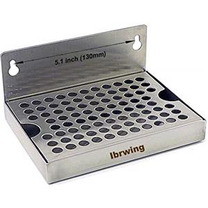 iBrewing Vassoio raccogli-gocce in acciaio inox da fissare a parete, per spillatore di bar e pub, e per frigo-birra domestici