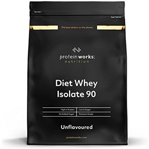 THE PROTEIN WORKS Diet Whey Isolate 90 Protein Powder, Low Fat & Low Calorie, Ultra Pure Shake, Supports Dieting & Weight Loss, Natural, 500 g