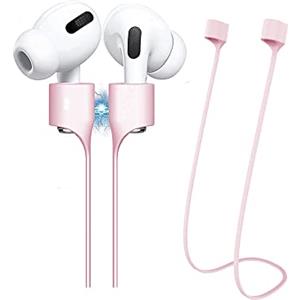 Viwind Cordino Magnetico in Silicone per AirPods Pro/1/2/3,Cinturini Super Forte Accessori per Auricolari Sportivi Anti-smarrimento,Corda da Collo per Auricolari Wireless(Rosa)