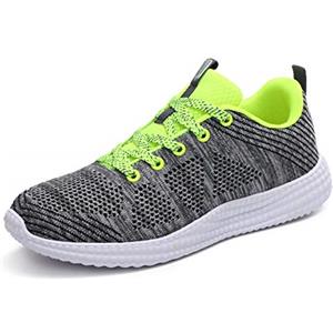 BRKVALIT Uomo Donna Scarpe da Ginnastica Scarpe da Corsa Sport Atletico Palestra Running Sneaker,Verde Grigio,40