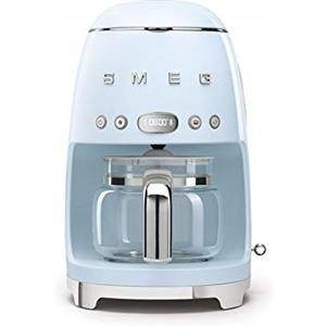 Smeg, Macchina da Caffè Filtro DCF02PBEU, Funzione Aroma e Autostart, Caraffa in Vetro Fino a 12 Tazze, 2 Livelli di Intensità, Modalità Keep Warm, 1050W, Azzurro