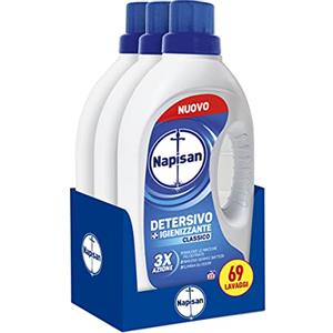 Napisan Detersivo Lavatrice Liquido Igienizzante Classico, 3 x 1.15L