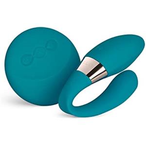 LELO TIANI Duo Stimolatore Clitorideo Femminile con 2 Potenti Motori e 8 Modalità di Vibrazione, Vibratore Donna con Comando a Distanza e Completamente Impermeabile, Sex toys per Coppie, Ocean Blue