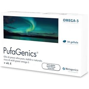 Metagenics PufaGenics - Omega 3 - Integratore Alimentare di Olio di Pesce - 30 Gellule