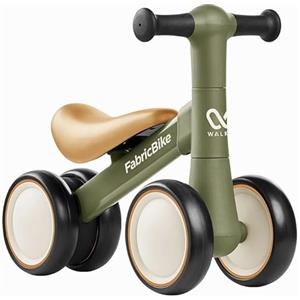 FabricBike Walker - Bicicletta senza pedali per bambini a partire da 10 mesi - Giocattolo per bambini e bambine da 10 a 24 mesi - Prima bicicletta di apprendimento per bebè piccoli (Amazon Green)