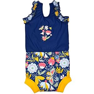 Splash About Happy Nappy Costume da bagno con pannolino da bagno, Garden Delight, 3-8 Mesi