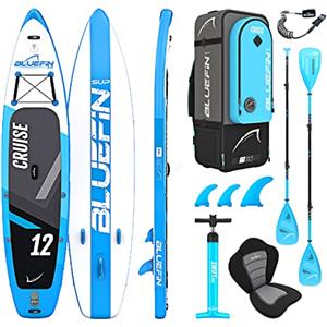 Bluefin SUP Bluefin Pacchetto per Cruise SUP | Tavola Gonfiabile da Stand Up Paddle | Pagaia in Vetroresina | Kit per Conversione Kayak | Tutti Gli Accessori | Dimensioni Multiple: 10'8, 12', 15'