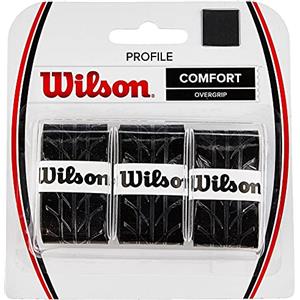 Wilson Profile, Overgrip, 3 Pezzi Unisex - Adulto, Nero, Taglia Unica