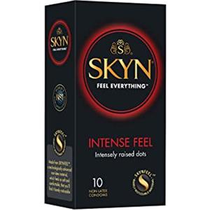 SKYN Intense Feel, (10 pezzi) preservativi stimolanti 100% senza lattice, compatibile con i nostri lubrificanti