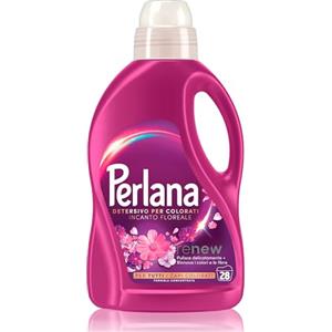 Perlana Detersivo Colorati Incanto Floreale (28 lavaggi), Detersivo lavatrice liquido per tutti i capi colorati, Detersivo colorati per pulizia delicata e colori e fibre rinnovati