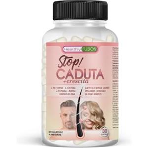 Healthy Fusion Integratore Anticaduta Dei Capelli Per Uomini E Donne | Trattamento Anticaduta Con Metionina E Biotina | 150 g