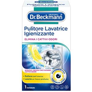 Dr. Beckmann Pulitore Lavatrice Igienizzate, Prodotto cura lavatrice con carboni attivi, Rimuove odori spiacevoli, 250 g, Confezione da 1