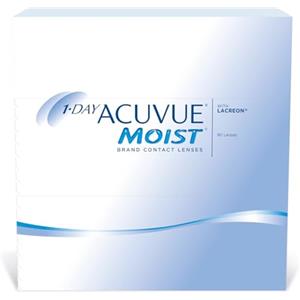 ACUVUE 1-DAY ACUVUE MOIST con tecnologia LACREON; Lenti a contatto giornaliere; Protezione UV;+3.00 diottrie; BC 8.5; DIA 14.20; 90 lenti