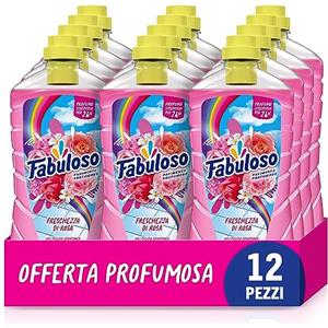 Fabuloso Detersivo Pavimenti Freschezza di Rosa 950ml, Detergente Multiuso, 100% Pulizia, Profumo per 24 ore, Formula Biodegradabile al 98%, 99% Ingredienti di Origine Naturale