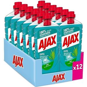 Ajax detersivo pavimenti Expel multisuperficie 12x950ml I 99% di ingredienti di origine naturale I non solo per la casa ma anche per le superfici Esterne I 100% forza pulente senza risciacquo