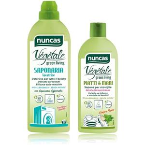 Nuncas Vegetale Piatti & Mani - 500ml & Vegetale Saponaria Lavatrice - 1L