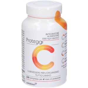 Proteggi C Integratore Alimentare a Base di Vitamina C, Acido L-Ascorbico, che Contribuisce alla Protezione delle Cellule dallo Stress Ossidativo, 120 Compresse