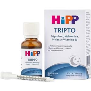 HiPP- HiPP TRIPTO, Integratore Alimentare, per un Sonno Ristoratore, Sonno, Addormentamento, Bambini, Triptofano, Melatonina, Melissa, Vit. B6. Flacone 30 ml, Senza Glutine