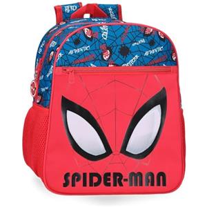 Marvel Disney Spiderman Authentic Zaini Prescolare, Zaino Scuola, Realizzato in Poliestere, Bretelle Larghe e Regolabili, Doppio Scomparto, Joumma Bags, rosso, Zaino 28