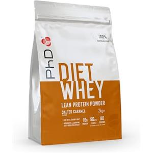 PhD Nutrition Diet Whey Proteine Whey in Polvere a Basso Contenuto Calorico, Ideale per Preworkout, Alta Proteina Lean Matrix, Caramello Salato (80 Porzioni, 2kg)