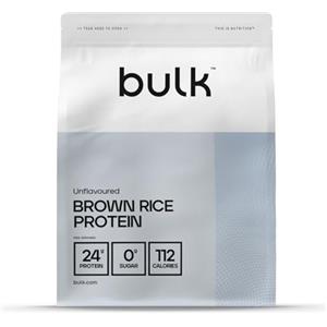 Bulk Brown Rice Protein Powder, Vegan Protein Shake, Unflavoured, 500 g, Packaging May Vary